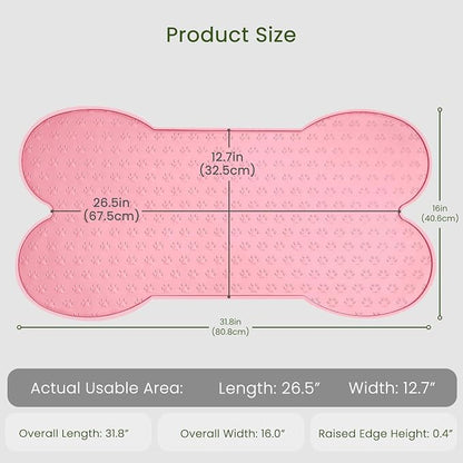 Dog Food Mat Anti-Slip Silicone Dog Bowl Mat Thicker Pet Placemat Waterproof - Image 2