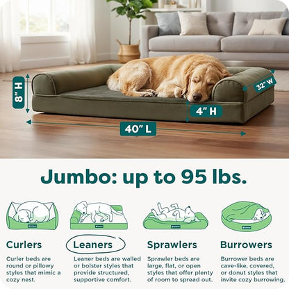 Furhaven Orthopedic Dog Bed for Large Dogs w/ Removable Bolsters & Washable - Image 3