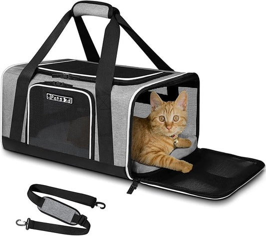 Petskd Pet Carrier 17x13x9.5 Southwest Airline Approved, Pet Travel Carrier Bag by Petskd