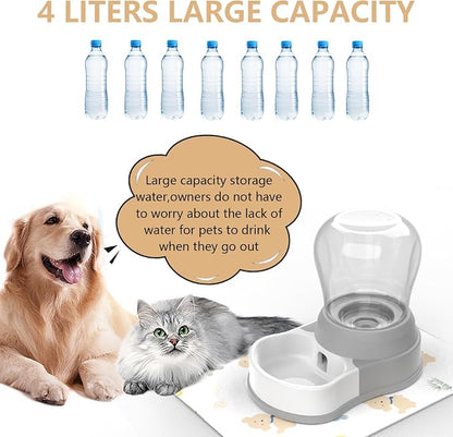 1 Gallon Automatic Dog Water Dispenser, Premium Large Capacity Gravity Pet - Image 2