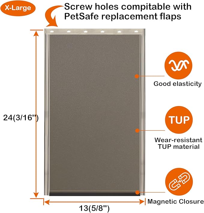 X-Large Dog Door Replacement Flap Compatible - Image 3