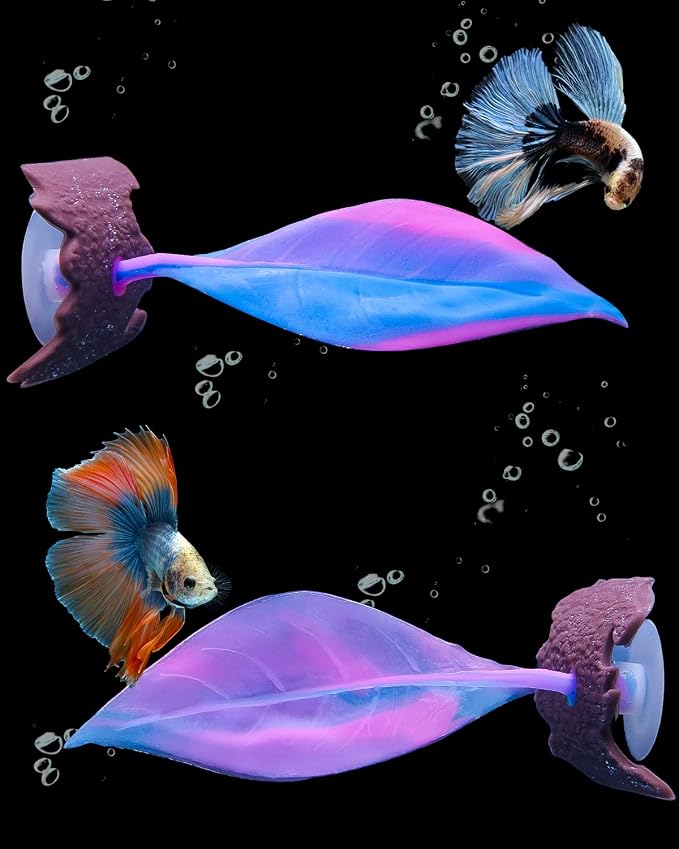 Uniclife Betta Leaf Hammock Soft Aquarium Rest Bed Fish Breeding Playing Pad by UnicLife