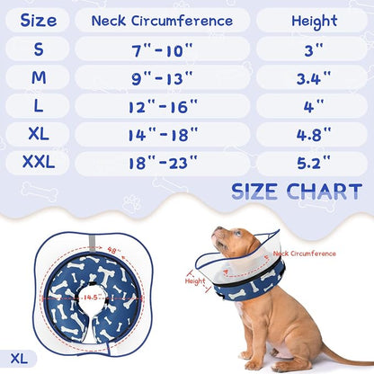 Supet Raised Inflatable Dog Cone Collar to Stop Licking, Soft Dog Cone - Image 6