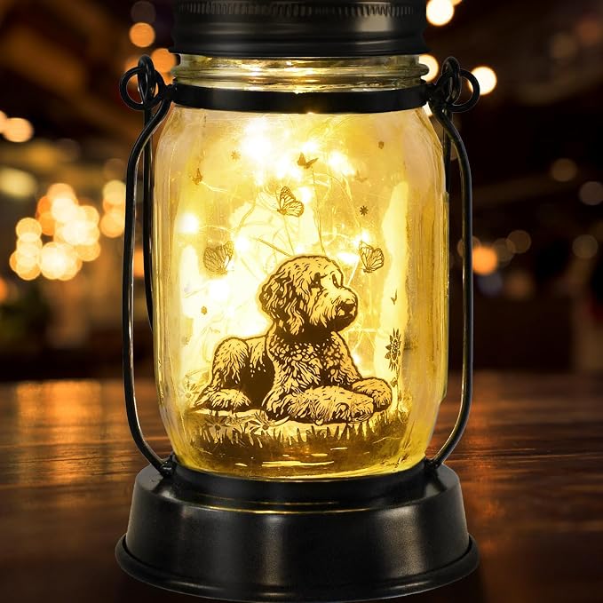 kyoryuger Goldendoodle Gifts for Women/Men Poodle Solar Lanterns Dog Mom - Image 8