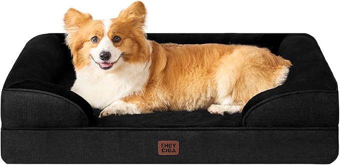 EHEYCIGA Orthopedic Dog Beds for Large Dogs, Waterproof Memory Foam Large Pet by EHEYCIGA