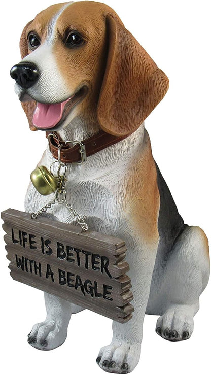 DWK Front Porch Dog Outdoor Welcome Sign Decorative Statue | Cute Dog Welcome - Image 2