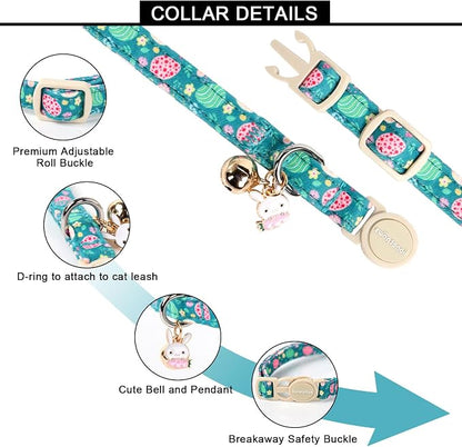 Lionet Paws 2pcs Pack Easter Cotton Cat Collar, Breakaway Buckle - Image 2