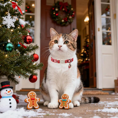 Christmas Cat Collar, Unique Style Paws Kitten Collars, Cute Cats Collar - Image 5