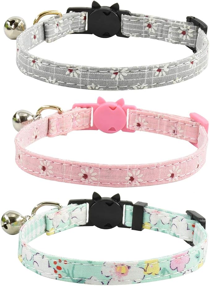Breakaway Cat Collars with Bell, Durable & Safe Cute Kitten Collars Safety - Image 2