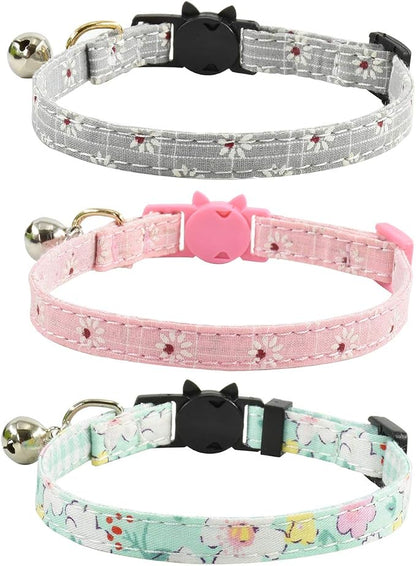 Breakaway Cat Collars with Bell, Durable & Safe Cute Kitten Collars Safety - Image 2