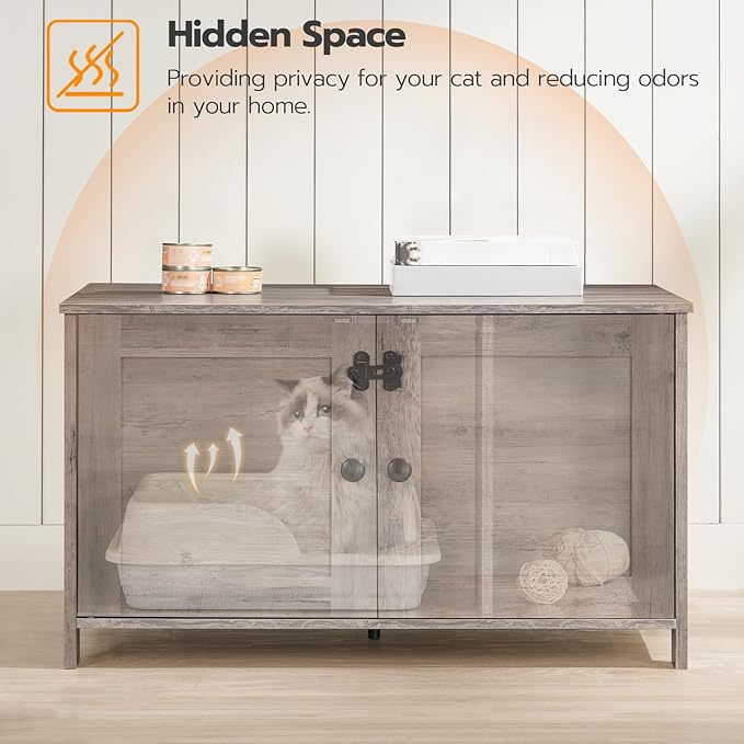 HOOBRO Litter Box Enclosure, Cat Litter Box Furniture - Image 6