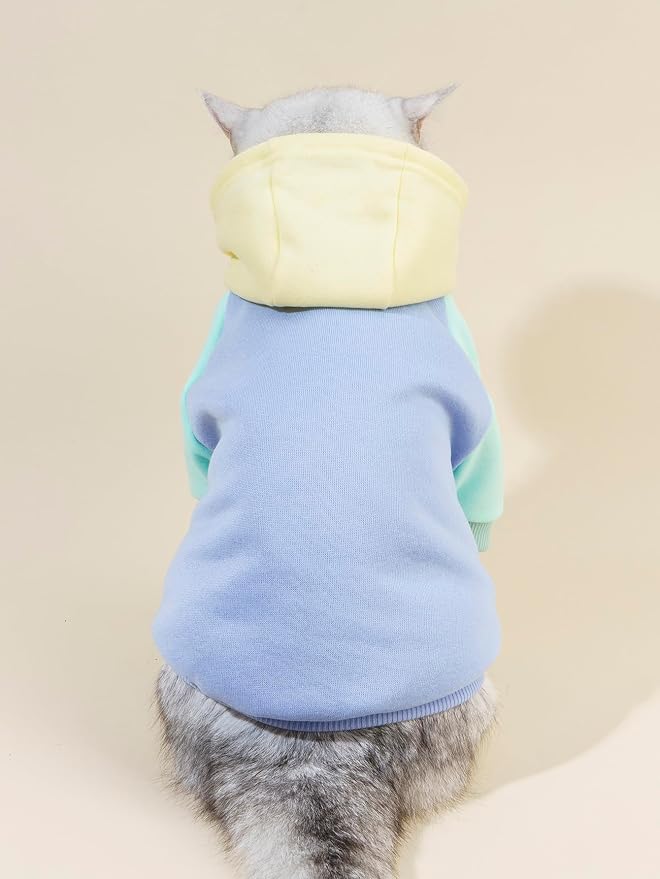 QWINEE Basic Dog Hoodie Sweatshirt Puppy Sweater Warm Cat Costumes Pet Clothes - Image 2