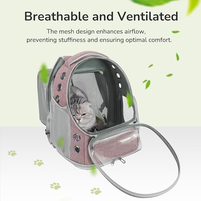 Cat Backpack Carrier for Large Cats, Expandable Cat Bubble Backpack, Dog - Image 3