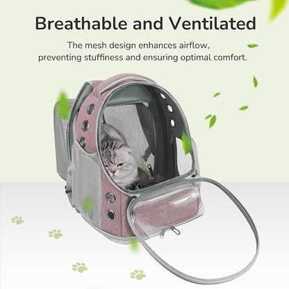Cat Backpack Carrier for Large Cats, Expandable Cat Bubble Backpack, Dog - Image 3