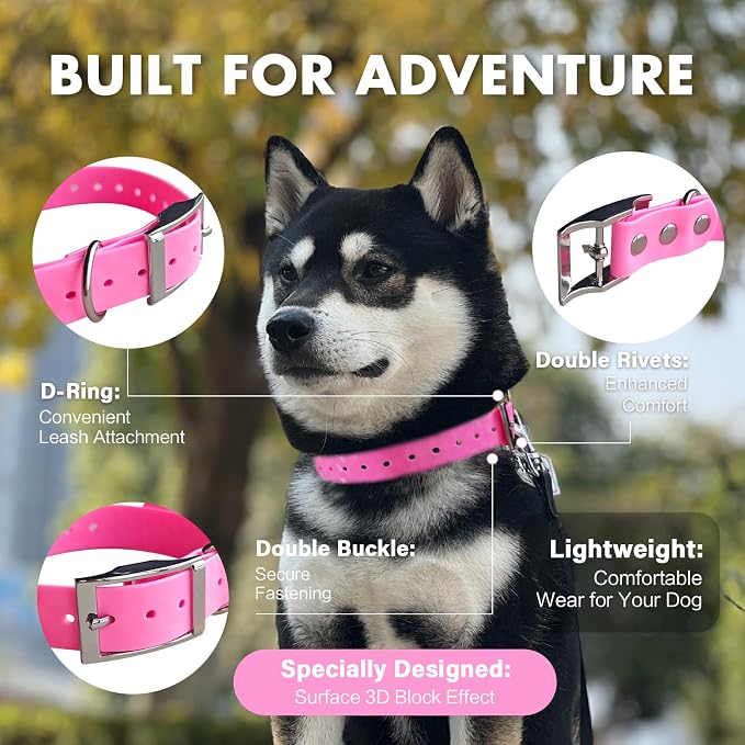 4.2FT Dog Collar and Leash Set, PVC Waterproof Adjustable Odor Proof Pet - Image 4