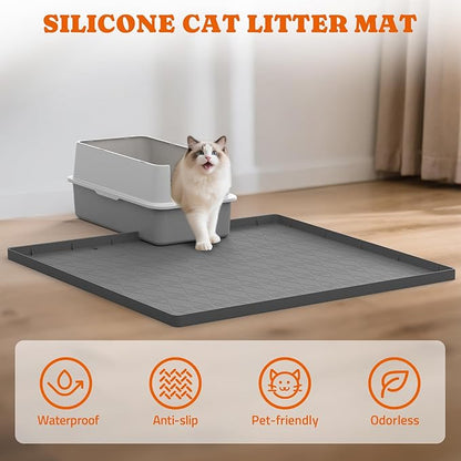 Pawtners Large Cat Litter Mat for Litter Box 2 Packs - Image 3
