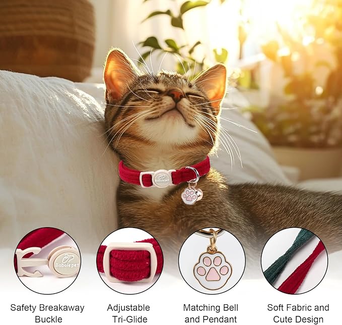 2 Pack Corduroy Cat Collars - Image 3