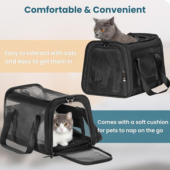Airline Approved Cat Carrier, Soft-Sided Collapsible Pet Carrier - Image 7