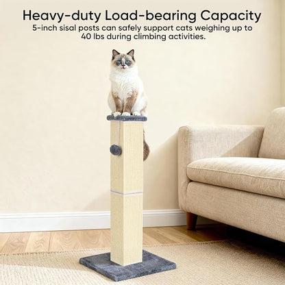 32" Tall Cat Scratching Post for Large Indoor Cats & Kittens, Cat Scratcher - Image 5