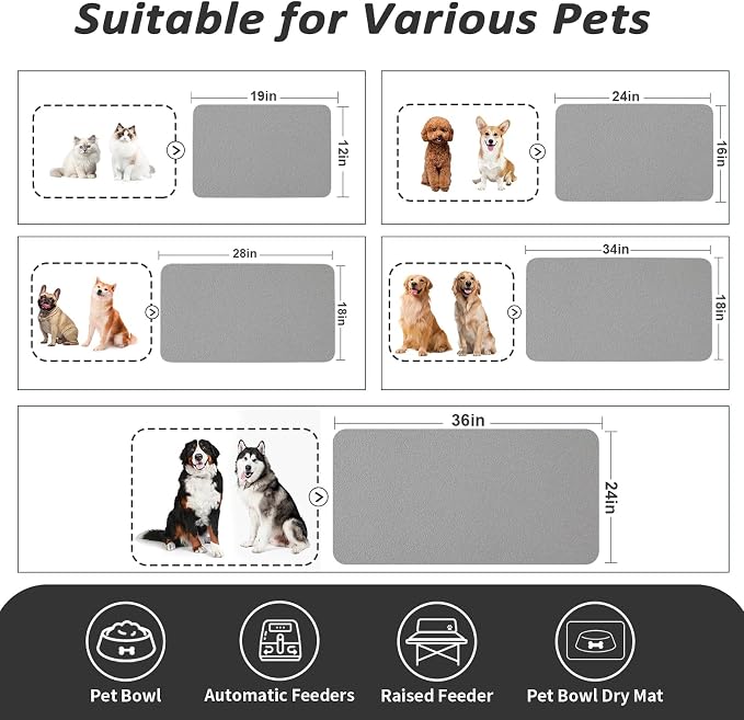 Dog Food Mat - Absorbent Cat Mat - Image 4