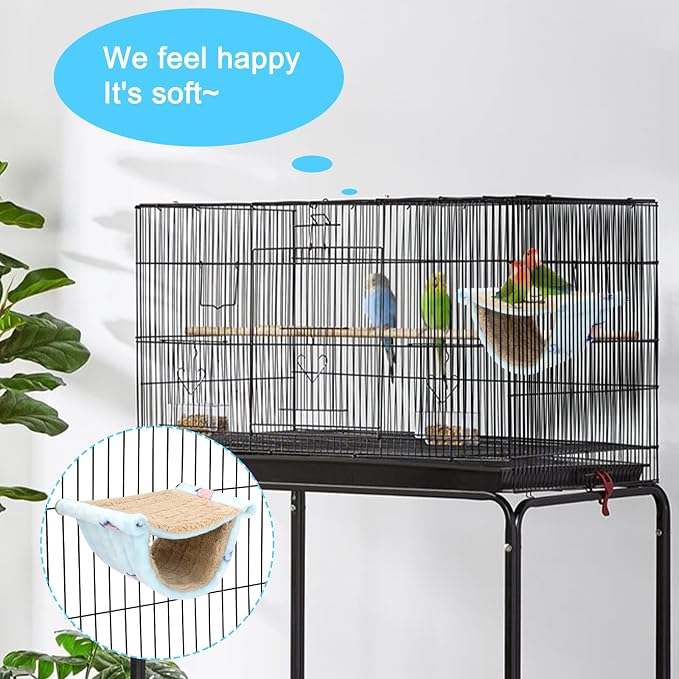 BWOGUE Winter Warm Bird Nest Bed Hanging Hammock Snuggle Hut Parrot House Tent - Image 5