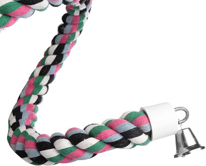 Aigou® Bird Spiral Rope Perch, Cotton Parrot Swing Climbing Standing Toys - Image 3