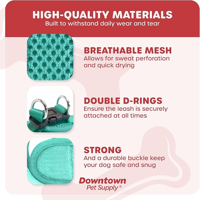 Downtown Pet Supply Step in Dog Harness No Pull, Bermuda Blue - Image 4