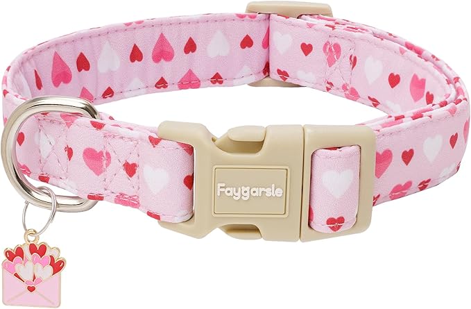 Faygarsle Valentine's Day Dog Collar, Adjustable by Faygarsle