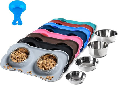 Hubulk Pet Dog Bowls 2 Stainless Steel Dog Bowl by Hubulk