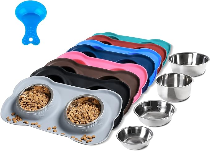 Hubulk Pet Dog Bowls 2 Stainless Steel by Hubulk
