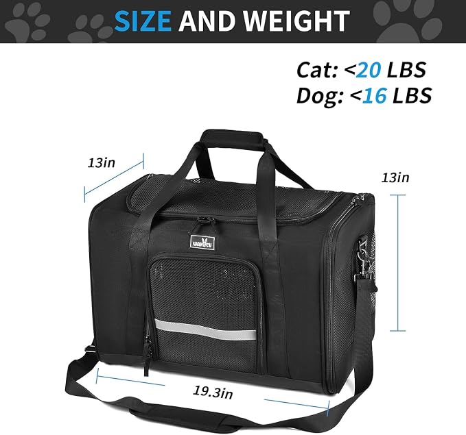 Dog Carriers for Small Dogs, Cat Carrier Travel, Expandable, Collapsible - Image 2