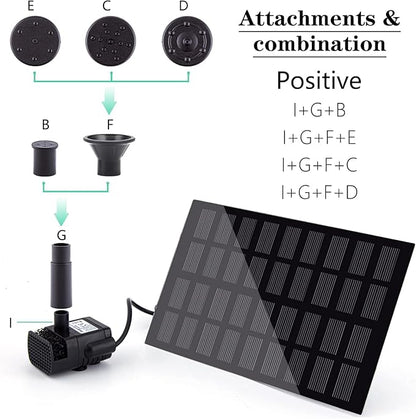 Solar Fountain Pump for Bird Bath, - Image 6