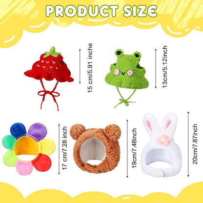 Weewooday 5 Pieces Cat Costume Bunny Hat Outfit - Image 2