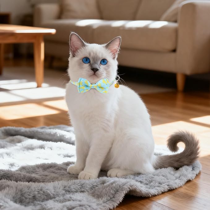 Breakaway Cat Collar with Removable Bow Tie and Bell, Cute Multi-Style Patterns - Image 8