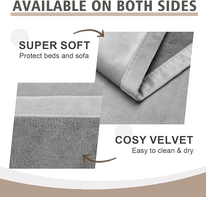 Ameritex Pet Bed Blanket Reversible 100% Waterproof Velvet Super Soft - Image 4