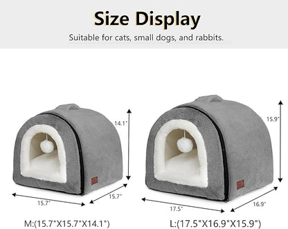 Cat Bed for Indoor Cats，Foldable cat cave，Anti-Slip & Water-Resistant - Image 6