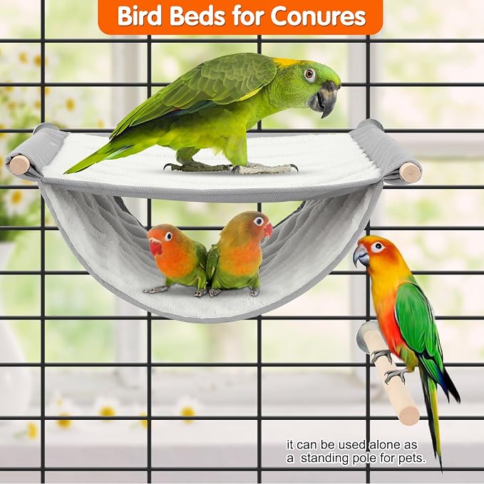 BWOGUE Winter Warm Bird Nest Bed Hanging Hammock Snuggle Hut Parrot House Tent - Image 5