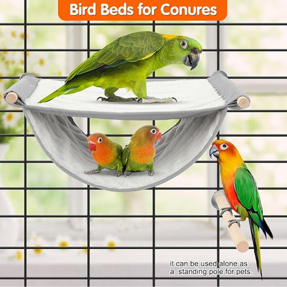BWOGUE Winter Warm Bird Nest Bed Hanging Hammock Snuggle Hut Parrot House Tent - Image 5