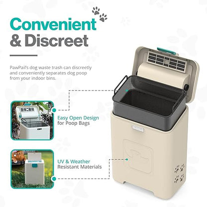 PawPail Pet Waste Station with Activated Carbon Filter and DualVent Odor Control - Image 2