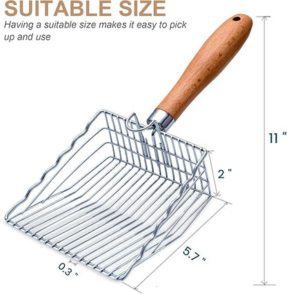 Cat Litter Scoop with Hook and Hole, Stainless Steel - Image 5