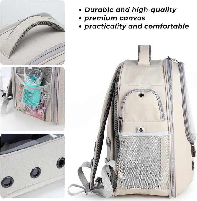 Lollimeow Pet Carrier Backpack, Bubble Backpack Carrier, Cats and Puppies - Image 5