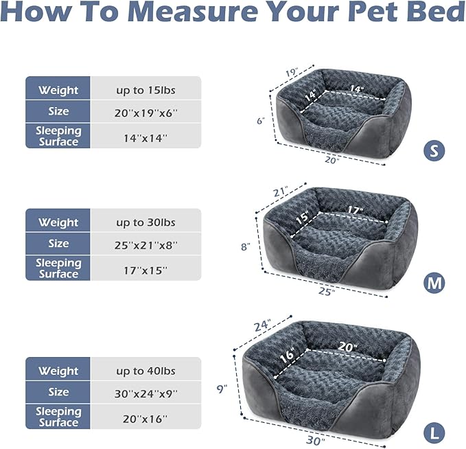 INVENHO Dog Bed Medium Size Dog, Orthopedic Warming Soft Calming Sleeping Puppy - Image 3