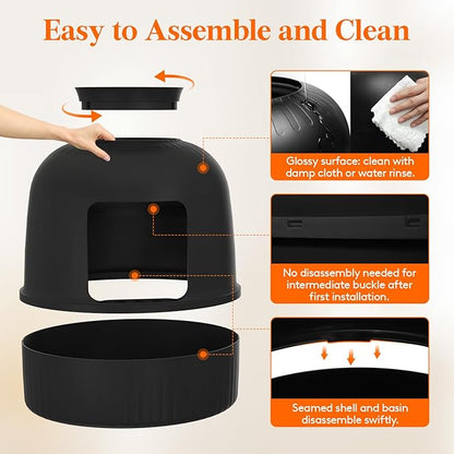 Lifewit Cat Litter Box, Hidden Enclosure Litter Tray - Image 5