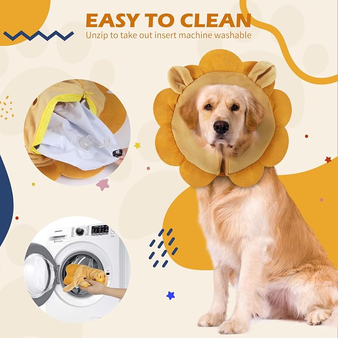 IEUUMLER Inflatable Recovery Dog Collar, Protective Donut Cone, Adjustable Soft - Image 7