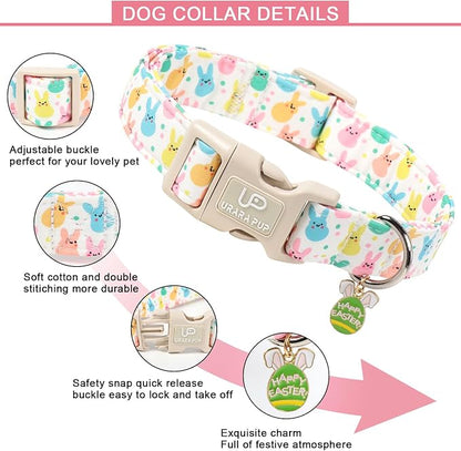 Easter Day Dog Collar, UP URARA PUP Easter Bunny Adjustable Pet Collar - Image 3