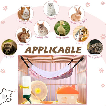Geelin 4 Pcs Cat Hammock for Cage Hanging Soft Pet Hammock Bed - Image 5
