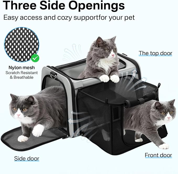 Expandable Cat Carrier, Airline Approved Soft Sided Pet Carrier - Image 5