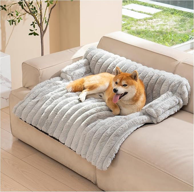 Avont Dog Bed Mat for Couch, Warm Fluffy Calming Sofa Topper Furniture by Avont
