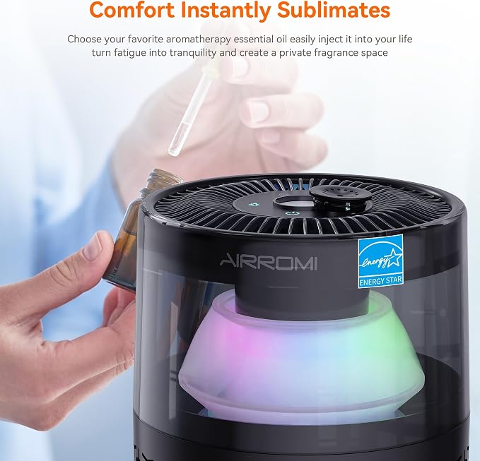 AIRROMI Pet Air Purifier for Home & Bedroom, HEPA Activated Carbon Filter - Image 7