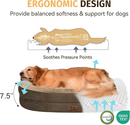 Orthopedic Waterproof Large Dog Bed: Memory Foam Washable Dog Bed - Image 3